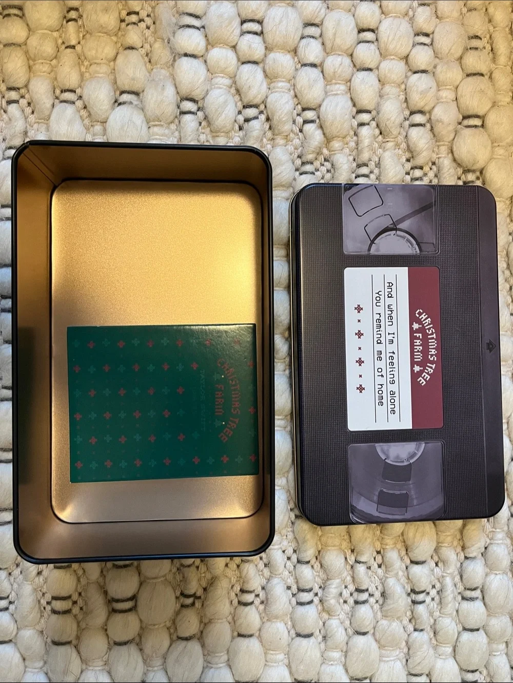 Taylor Swift CTF Christmas Tree Farm tin box